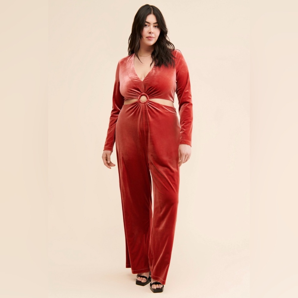 Peekaboo Velvet Jumpsuit